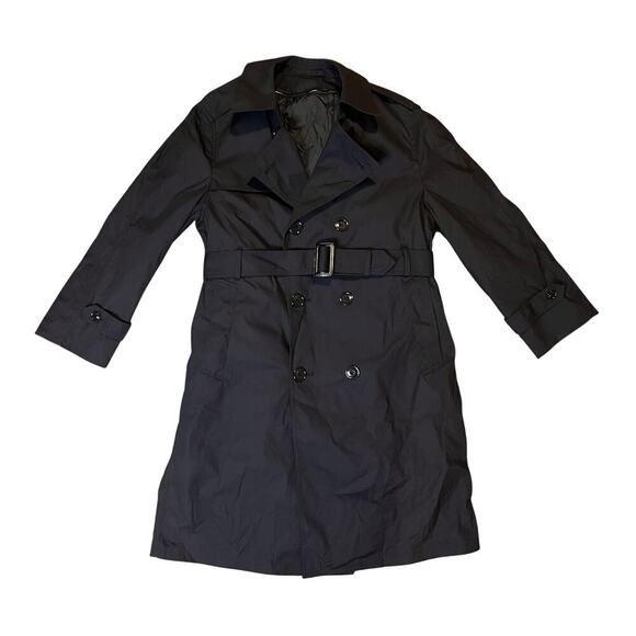 Defense Logistics Agency Garrison Collection Black All Weather Army Trench Coat - Picture 1 of 14